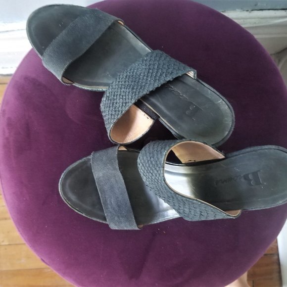 2for30!! Textured Blue Wedge Sandals - Picture 8 of 10